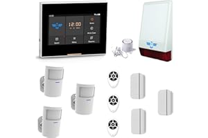 ITALIAN ALARM - Antifurto Casa Senza Fili mod. MICRO TOUCH, SCHERMO INTERATTIVO. Supporta SIM 4G + WiFi, APP Smartlife e Tuya. Compatibile Amazon Alexa. Già configurato + Assistenza ITALIA