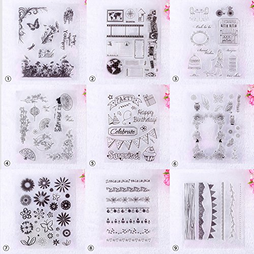 calistou|k Artistic Graffiti Blume Muster Transparent Gummi Stempel Seal DIY Album Craft Scrapbooking Dekoration Artistic Graffit & 02 - 3