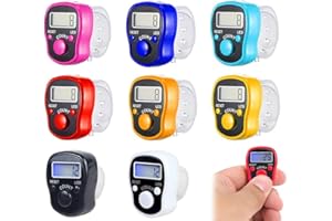 Anlising 8PCS Compteur de Doigts LED, Compteur Numérique Electronique, Compteur de Doigts Électronique LED, Mini Compteur de Mains, Compteur de Doigts Clicke, pour Sport Coach Inventaire Golf Train