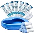 Bed Pan Bundle Set | x1 Bed Pan, x30 Liners, x30 Disposable Gloves, x30 Absorbent Pouches | Ergonomic Bedpans for Adult Men and Women by Bio-Lec Mobility