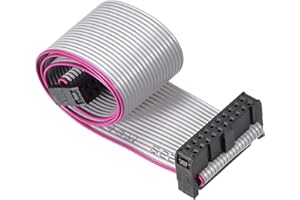 QUARKZMAN 20 Perni 2 Filo, IDC Connettore Piatto Nastro Cavo Femmina Connettore per Digitale Fotocamere Laptop LCD TV LCD Monitor, [30cm 2.54mm]