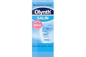 ‎OLYNTH Olynth Salin Nasentropfen (10 ml), befeuchtende & reinigende Salzlösung für Babys, Kinder & Erwachsene zur Unterstützung bei Schnupfen