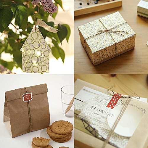 Holzwäscheklammer 100 Stück Mini Clip Wäscheklammer Klammern Für Fotos Kleiderroller und Pinnwandzettel mit 100M Jute Twine - 3