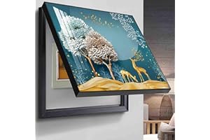 ALSUPEU Coperchio per Scatola elettrica Scatola di Distribuzione Contatore Flip,Coperchio Decorativo per Scatola Elettrica,Pittura Decorazione da Appendere Nascondi Dipinti,013,60 * 50cm