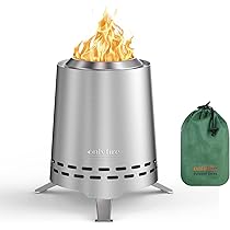 Solo Stove Braciere Senza Fumo Ranger 2.0 | Custodia da trasporto inclus, Caminetto trasportabile, Combustione della legna, Cassetto per la cenere rimovibile, Acciaio inossidabile, 38 x 32 cm, 6,8 kg