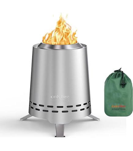 Tisch-Feuerstelle Aus Edelstahl – Rauchfrei & Tragbar Mit Zubehör-Set Für Camping & Garten
