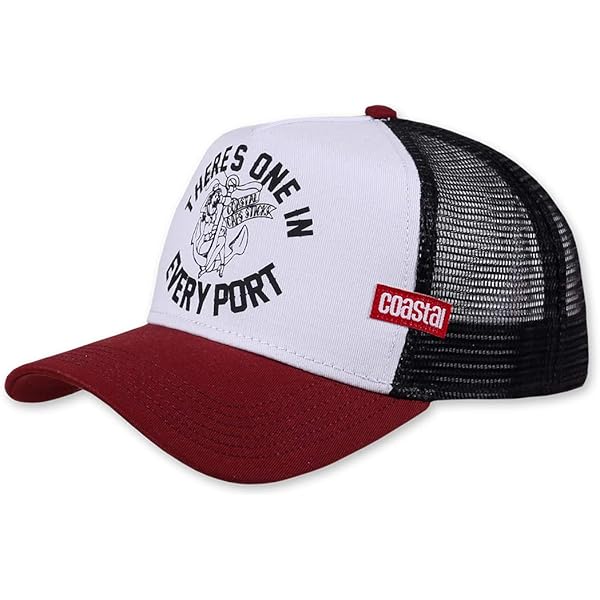 Coastal SurfBubbi Trucker Cap - Khaki/Rust Mesh Kappe Surfer Look