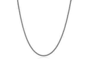 HZMAN Kubanische Kette für Männer Edelstahl Herren Silber Kette Diamantschliff Hip Hop Link Ketten Halskette 16-30 Zoll