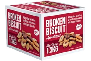 JYSTOCK LIMITED Assorted Broken Biscuits Value Box - Mixed Snacks 1.3kg Bulk Pack for Office Sharing, Family Gatherings & Tea Time Treats | Some whole, Many broken, Some crumbs | Bourbon, Malted Milk, Cookies