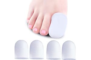 SALEFUN Gel Big Toe Caps, 4 paquets de protecteurs d'orteils, Manchons en silicone respirant pour le gros orteil, ampoules, cors, orteils en marteau, anti-douleur par friction