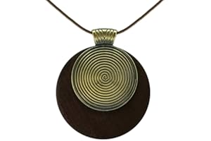 SOUL-CATS SoulCats Holzmedaillon Spirale mit Lederband