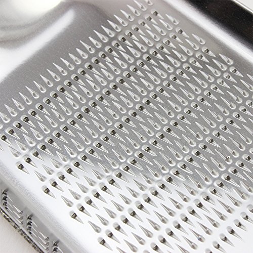COM-FOUR® 2-teiliges Küchenreibenset aus rostfreiem Edelstahl für Ingwer, Muskatnuss, Knoblauch und andere Gemüse und Gewürze - 4