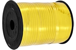 YAYAFUNFUN 500 Yard Brillant Ruban Ballon, Ficelle pour Ballon, Cadeau Rubans Laser Curling, Fil Ballons Anniversaire pour Décoratif Cadeau Accessoire De Décoration&Bricolage Et Ballon (Or)