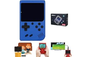 GAHWA Gametendo,Tiny Tendo -Handheld Game Console-Portable Retro Video Game with 400 Classic FC Games Color Screen, Support TV Connection & Two Players, 1020mAh Rechargeable Battery Present (Blue)