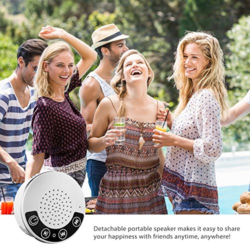 AVANTEK Handbrause mit abnehmbarem Bluetooth Lautsprecher, Duschkopf Duschbrause, Musik hören und Anruf beim Duschen, 10 Stunden Abspielzeit, chromt - 9