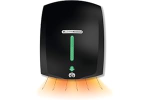 ProLux Concepts 2000W Automatic Hands Free Hand Dryer | Energy Efficient High Speed Drier for Washrooms Bathrooms & Toilets in Retail, Commercial and Hospitality Venues (Black)