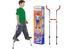 Geospace Original Walkaroo JR. Aluminum Lightweight Stilts with Ergonomic Design for Kids Outdoor or Indoor Active Play, Exercise & Coordination Skills (50 KG Max Weight)
