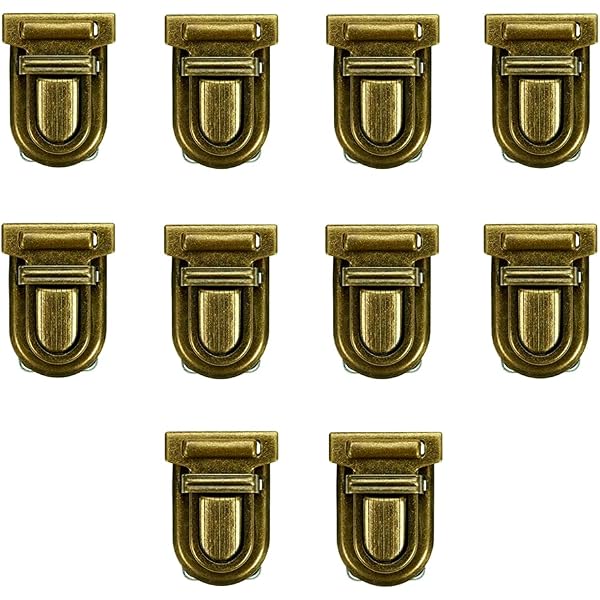 Zasvec Lot De 30 Boucles Pour Sac - Mousquetons, Anneaux En D, Boucles Coulissantes Bronze