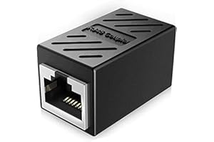 ABRITY Extensor de acoplador RJ45 (paquete de 1), adaptador de cable de extensión Ethernet, conector de red 8P8C, hembra a hembra