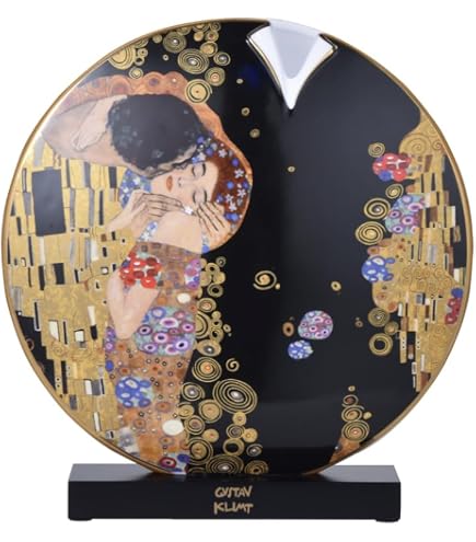 Goebel Gustav Klimt Sammlerfigur 'Der Kuss' Aus Porzellan – Berühmte Liebes-Ikone Als Detailreiche Deko
