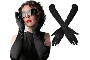 WEIESCIE 1920er Stil Lange Abendhandschuhe Ellenbogen Handschuhe Braut Tanz Verkleidung Handschuhe