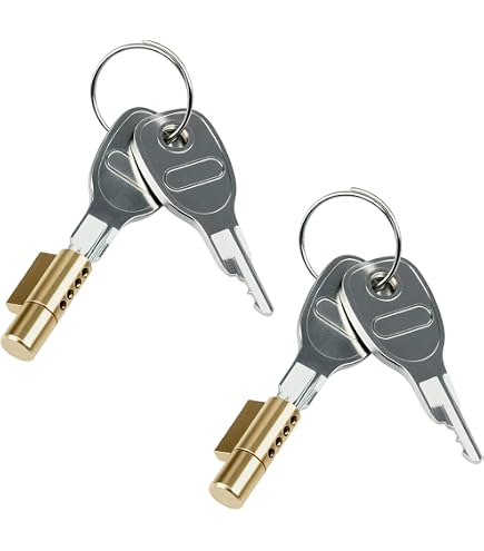 2 Cadenas Pour Remorque Avec 4 Clés - 50 Mm - Alliage Cuivre Haute Sécurité - Compatible Erde/Daxara/Maypole - 3