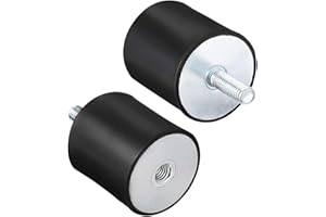 TA-VIGOR 1 pieza M10 macho hembra, Topes de Goma, diámetro 50 mm x alto 50 mm aisladores de vibración con pernos para motor generador compresor