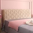 uyeoco Stretch Headboards Cover Slipcover Backrest Cover, Slip Protector Cover for Single/Double/King/Super King Size Bed, Washable (Color : Brown, Size : 150cm)