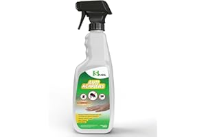 SPARIL Spray Anti acarien, Puce, Tique, Anthrene et Allergène 500 Ml. Produit Insecticide Puissant. Protège Literie, Oreiller, Matelas, Couette Contre Les Acariens Parasites De Façon Efficace et Durable.