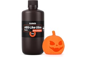 ELEGOO ABS-Like Ultra Resin, High Toughness UV-Härtendes Resin mit Hohe Präzision für LCD/DLP 3D Drucker Photopolymer Harz Kürbis Orange 1000G
