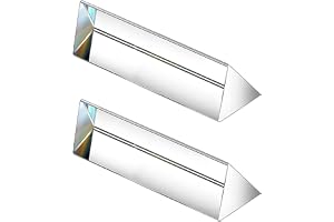 2 st kristalloptiskt glas triangulär prisma, 30 x 200 mm prisma regnbågsspektrum experimentglas, K9 kristall triangelprism, klar lins för ljusspektrumfysik, regnbågseffekt foto