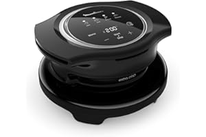 Moulinex EZ1508 Extra Crisp Lid, Accessorio versatile, 4 Funzioni Automatiche, Ricette Gratuite Cookeo&Extra Crisp in App, Temperatura Regolabile da 70°C a 200°C, Tecnologia Airfryer, Nero, Plastica