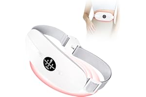 ‎HZD Perioden Wärmegürtel, Menstruations Wärmegürtel, Heizgürtel, Heizkissen Kabellos, 3 Temperaturstufen 3 Massagemodi zur Linderung von Menstruationsbeschwerden (weiß)