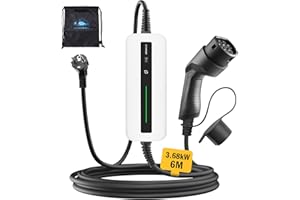 Morec 8/10/13/16A Cavo di ricarica per veicoli elettrici Typ2 Caricabatterie per veicoli elettrici standard UE Scatola di ricarica commutabile Schuko max 3,6 kW, 6m