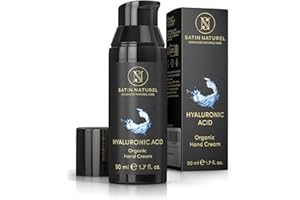 SATINNATUREL Crema de Manos Orgánica con Acido Hialuronico y Aloe Vera Satin Naturel 50ml - Crema Hidratante para Manos Secas - Crema Despigmentante - Regalo para Mujeres y Hombres - Crema de Manos