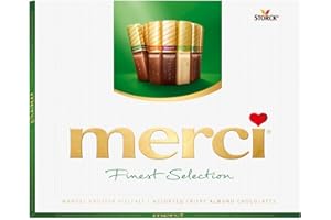 GÉNÉRIQUE Mandel Knusper Vielfalt - Chocolat Allemagne 250g compatible avec Merci Finest Selection Grande Variété - 1 x 250g - Spécialités au chocolat - Idée de cadeau - compatible avec Merci