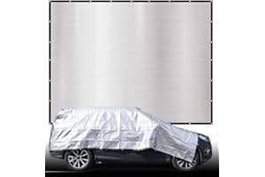 AMANKA 3x4 m Bache Anti Soleil pour Voiture - Pare Soleil Alu Voiture - Housse de Protection Thermique Toile Pare Soleil Bâche Auto Toile Camping Housse Velo Camping Car Caravane - Bache pour Pergola