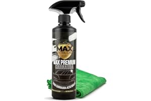 MAX DETAIL-LAB - Wax Premium - Cera Liquida Carnauba Auto Professionale, Lucida Carrozzeria, Potere Idrofobo Idrorepellente Protettiva, Facile da Usare, Kit Pulizia Detailing Shiny Car Moto, 500ml