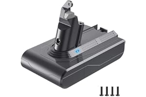 YABER Dyson V6 21.6V 6000mAh Batería de Repuesto para Dyson DC58 DC59 DC61 DC62 DC72 DC74 595 650 770 880 Aspirador de Mano con 4 * Tornillos