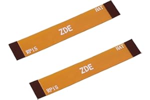 ZDE 2PCS 50mm 16Pin 0.5mm Pitch PCIe FPC Flexible Flat Cable Compatible with Raspberry Pi 5 PCIe to M.2 Key M NVMe SSD Adapter PCIe Peripheral Board