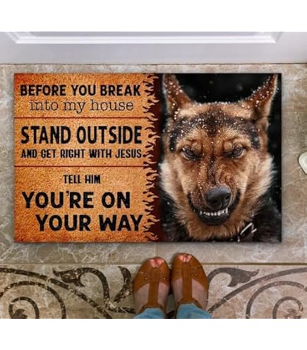No Need German Shepherd Welcome Mat Dog Rugs Funny German Shepherd