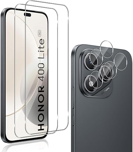 Protection Verre Trempé Pour Caméra Honor 400 Smart 4G/5G - Lot De 2 Films - Dureté 9H, Anti-reflets