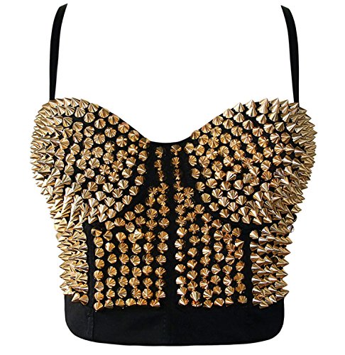 Sexy-Golden-Rivet-Bustier-Bra