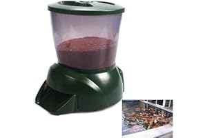 xixibuy Alimentador automático para Peces en estanques, Pond Feeder, Dispensador Comida Estanque, Comedero automático (4.5L-No adjunta batería)
