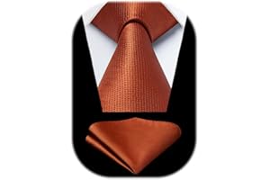 Enlision Corbata para Hombre Color Sólido Corbata y Pañuelo Modernas Formal Conjunto de Corbatas para Boda Trabajar Fiesta