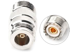 Rtengtunn Adaptateur coaxial RF UHF Femelle à N Femelle PL259 SO239 UHFTo N Jack Connector