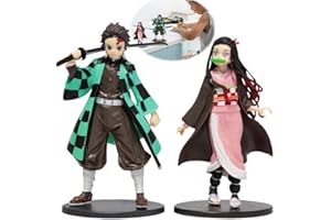 Puduoy Demon Figuren,2 Stück Slayer Anime Figuren Anime Spielzeug Sammlung Figuren Demon Statuen Modell Cake Topper Autoinnenräume Anime-Fans Kindergeschenke Deko