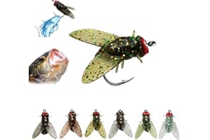 LUCKKY 20PCS Bionic Fly Fishing Bait, 2024 New Fly Hook Soft Bait Add Fish Attractant Fishing Gear, Color Small Fly Hook Fly Fishing Bait, Artificial Fly Fishing Lures Kit