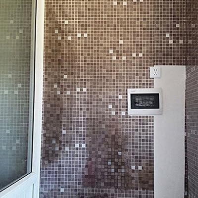 bluelans® 45 x 200 cm Adhésif pour carrelage mosaïque Stickers Sticker mural – Résistant aux huiles et imperméable – Salle de Bain Stickers pour carrelage \ Cuisine Stickers pour carrelage \ mur Transferts carrelage, marron, Taille unique