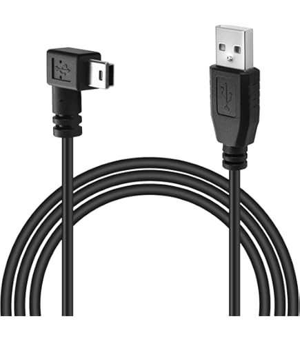 Angolo Retto Mini USB cavo Mini USB Maschio a Maschio 2.0 Connettore Cavetto Compatibile con Nuvi 200 / 200W / 205 / 205W / 250 / 250W / 255 / 255W / 260 / 260W | 1M
